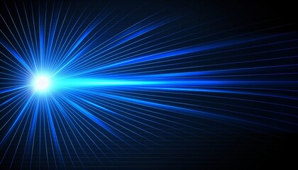 Blue light ray and stripe line speed motion background futuristic energy concept wallpaper banner