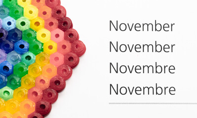 The calendar month of November