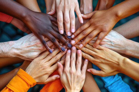 Representación de manos entrelazadas, transmitiendo solidaridad y apoyo mutuo 