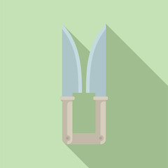 Tree handle cutter icon flat vector. Working garden trim. Accessory forest