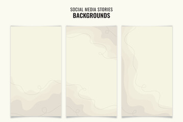 pack of vector backgrounds for social media minimalist abstract natural pastel stories