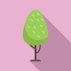 Cut garden tree icon flat vector. Trimming work. Service lawn gardening
