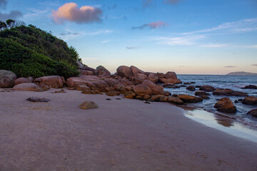 paisagem da praia do Defunto praia das Cordas  cidade de Governador Celso Ramos Santa Catarina Brasil   praia das Bananeiras  