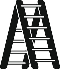 Wooden ladder icon simple vector. Tree trimming. Climbing garden trim