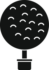 Round tree pot icon simple vector. Task energy service. Working garden trim
