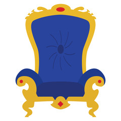 Colored royal chair icon Vector