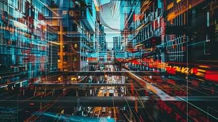 Fototapeta premium Urban Giants: A Jungle of Towers