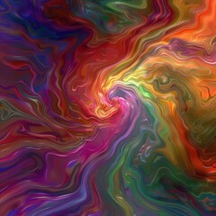 Psychedelic swirls dynamic dimensions vivid colors abstract