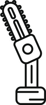 black chainsaw outline clip art preview