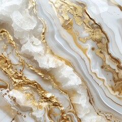 White and gold abstract art luxurious texture