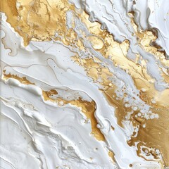 White and gold abstract art luxurious texture
