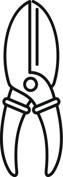 black outline garden shears clip art preview