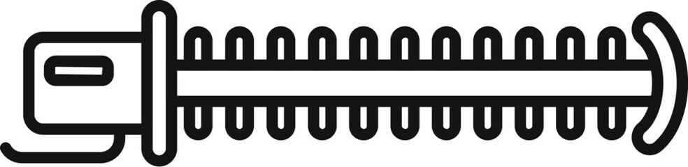 Electric trimmer device icon outline vector. Tree trimming. Lawn hedges