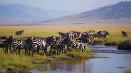 Naklejka premium Tanzania safari. Generative AI
