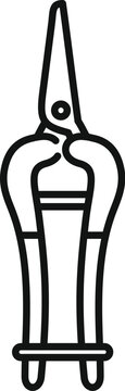 black outline garden shears clip art preview