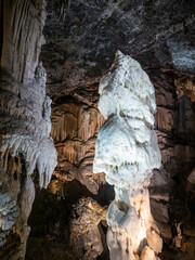 The cave Postojna Cave in Slovenia