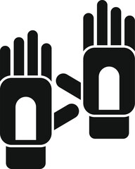 Diving gloves equipment icon simple vector. Vacation summer. Extreme adventure