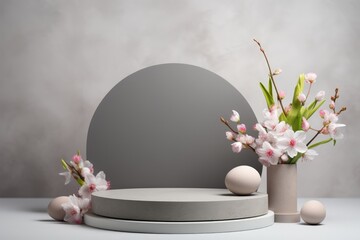 Celebrate easter joy: a delightful mockup with copy space frame, capturing essence of springtime festivities and renewal of hope in stylish and festive design for cards, displays, creative projects.