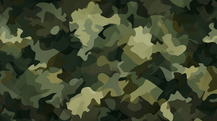 Illustration of green military camouflage pattern