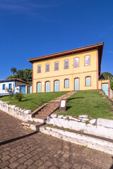 prédio histórico no distrito de Cocais, na cidade de Barão de Cocais, Estado de Minas Gerais, Brasil