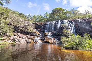 cachoeira no distrito de Cocais, na cidade de Barão de Cocais, Estado de Minas Gerais, Brasil