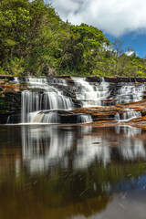 cachoeira no distrito de Cocais, na cidade de Barão de Cocais, Estado de Minas Gerais, Brasil