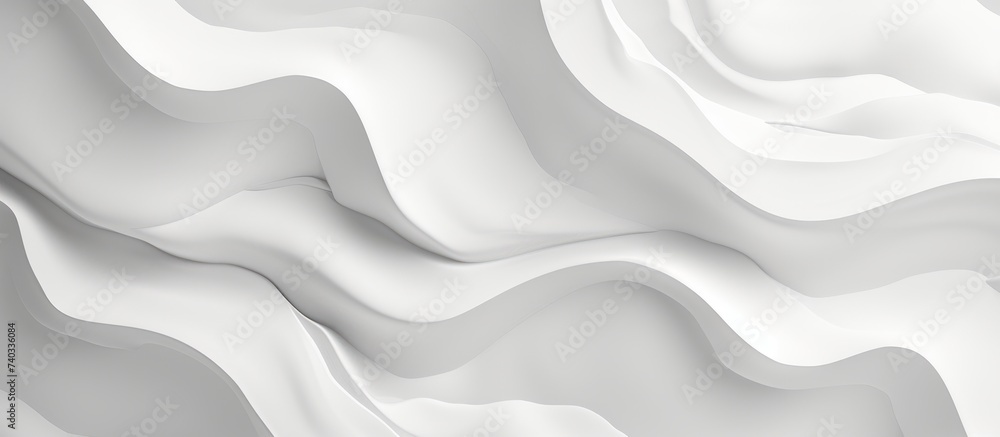 Poster elegant white wavy background with soft curve lines for minimalist design