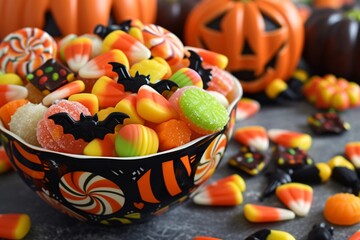 Des friandises multicolores pour Halloween » IA générative