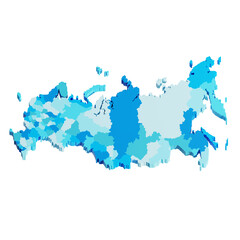Obraz premium 3D Russia States Map