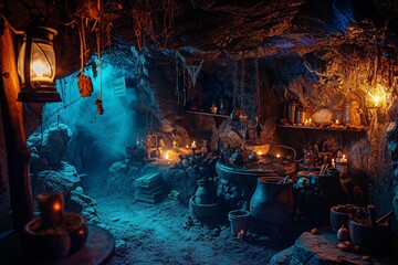 La demeure sombre d'une sorcière maléfique » IA générative