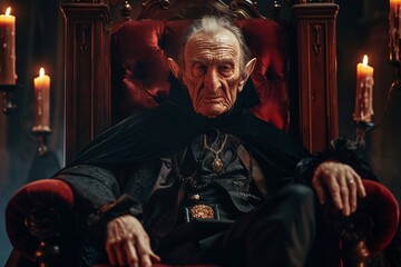 Un vieux vampire sur un trône » IA générative