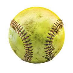 Yellow Baseball With Black Stitching