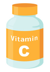 サプリメント_ビタミンC _ガラス瓶