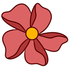 Illustration of peach and yellow flowers