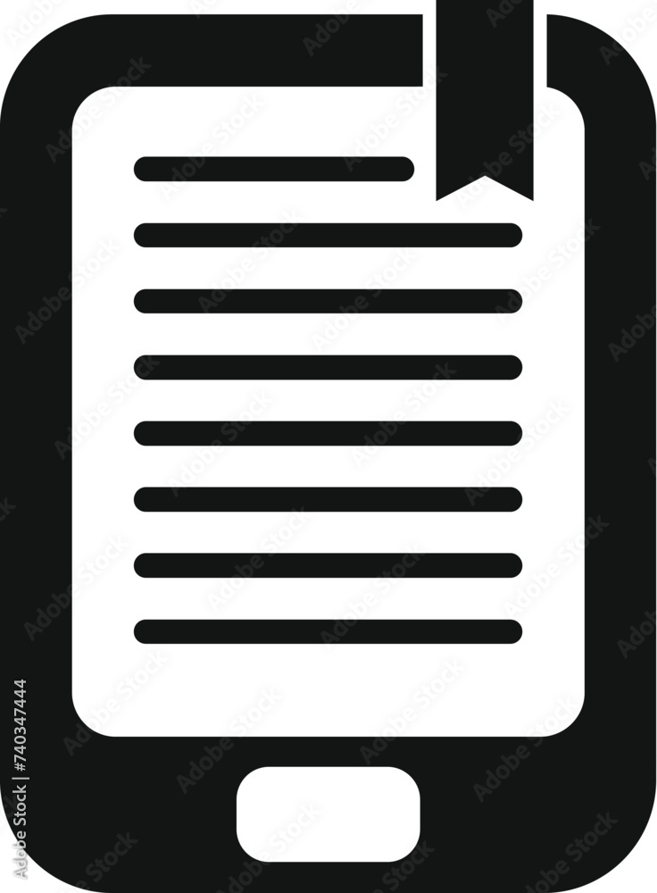 Poster e reader icon simple vector. online books store. based app retailer