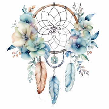 Dreamcatcher with feathers