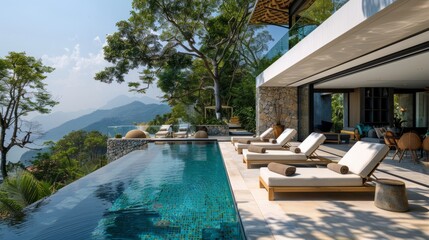 luxury resort with pool and beautiful view