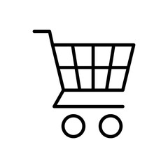 Shopping icon vector. Shopping cart icon. Trolley icon vector