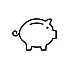 Piggy bank icon vector. piggy money icon