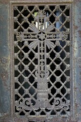 old wrought metal surface , rusty metal surface