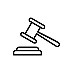 Gavel icon vector. judge gavel icon vector. law icon vector. auction hammer