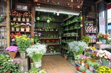 Fototapeta na wymiar Elegant Blooms - Flower Store