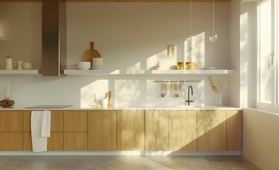 Obraz na płótnie Canvas Modern Kitchen Interior Design with Simple Elegance