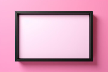 Picture frame on a pink background