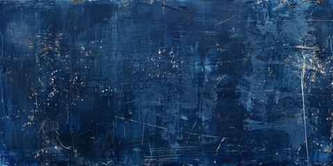 Obraz premium blue background with scratches and marks, in navy and blue colors, generative AI