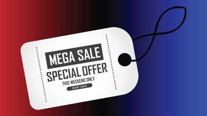 Sale banner template design . Super Sale, end of season special offer banner. vector illustration.