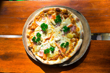 Pizza Salmon Salad Food and Drink Chiangmai Thailand