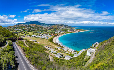 Frigate Bay in St Kitts from Timothy Hill
