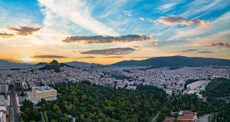 Fotobehang Athens, Greece Drone Skyline Aerial © Kevin Ruck
