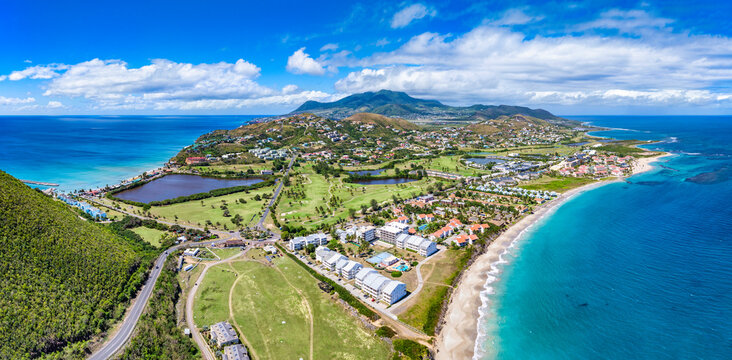 St Kitts Aerial Panorama from Timothy Hill